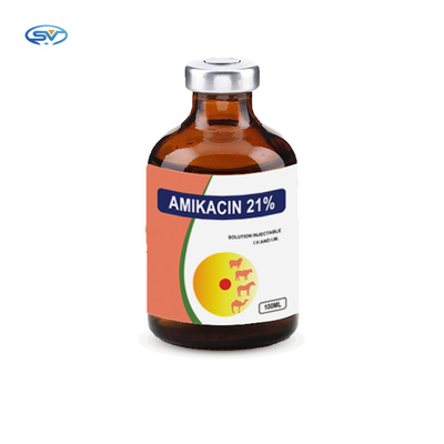 Amikacin 21% ইনজেকশন ভেটেরিনারি ইনজেকশনযোগ্য ওষুধ কুকুর এবং বিড়াল ঘোড়া